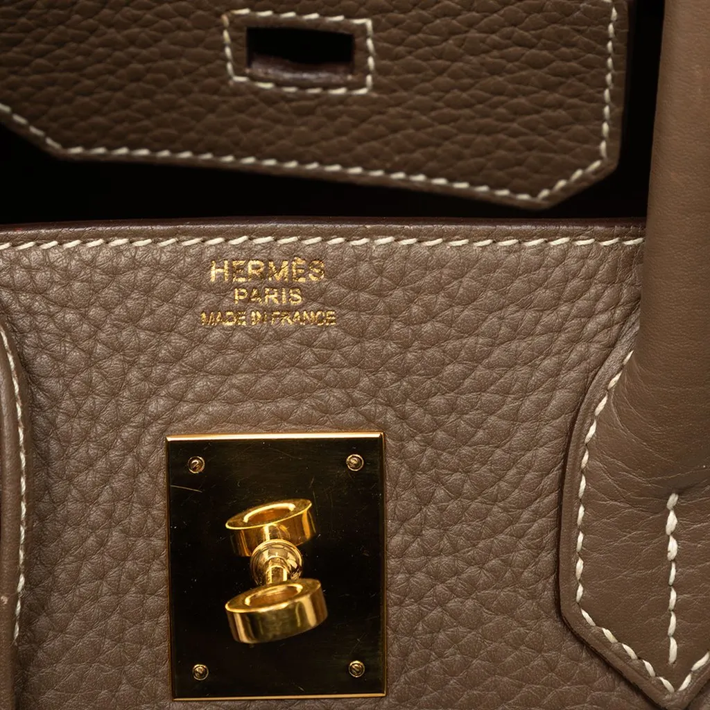 Hermès Clemence Birkin Retourne 30 Brown Leather Good - Box View