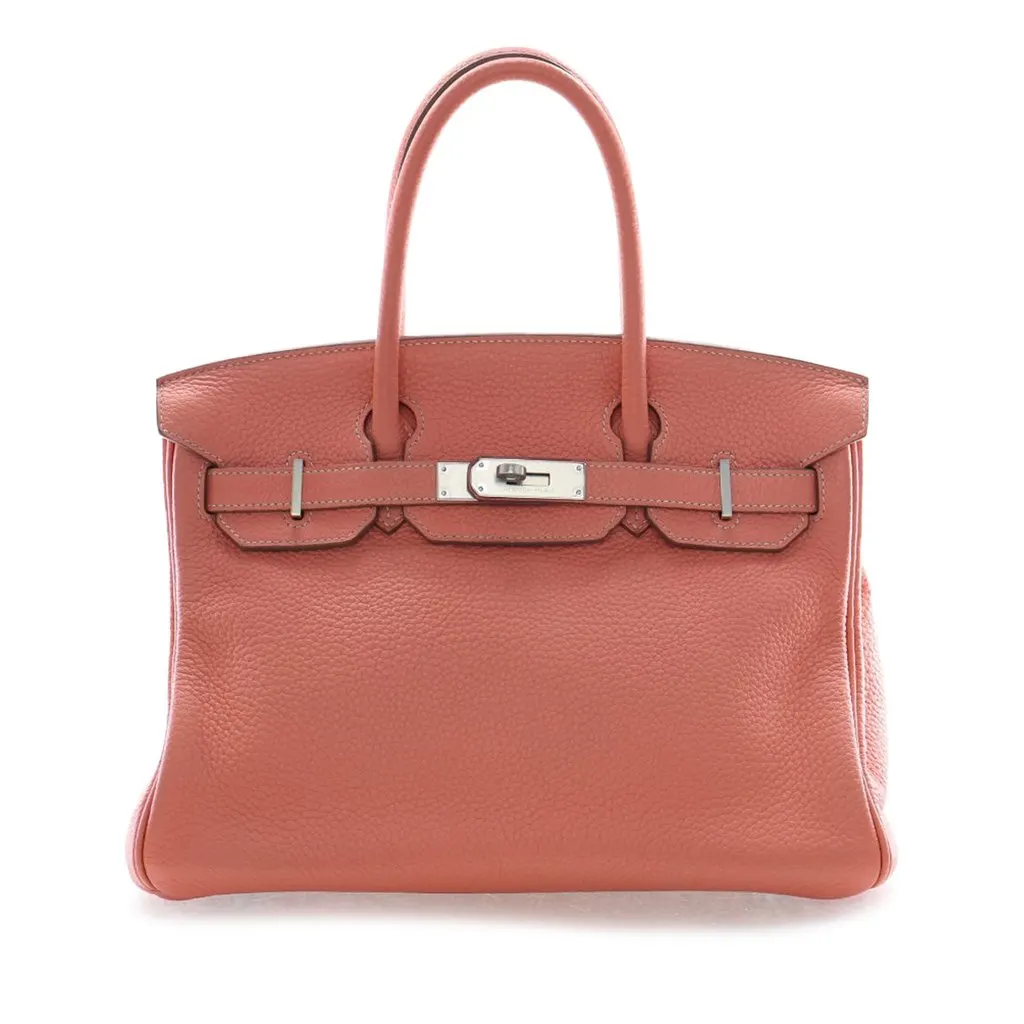 Hermès Clemence Birkin Retourne 30 Pink Leather Very good - Front View