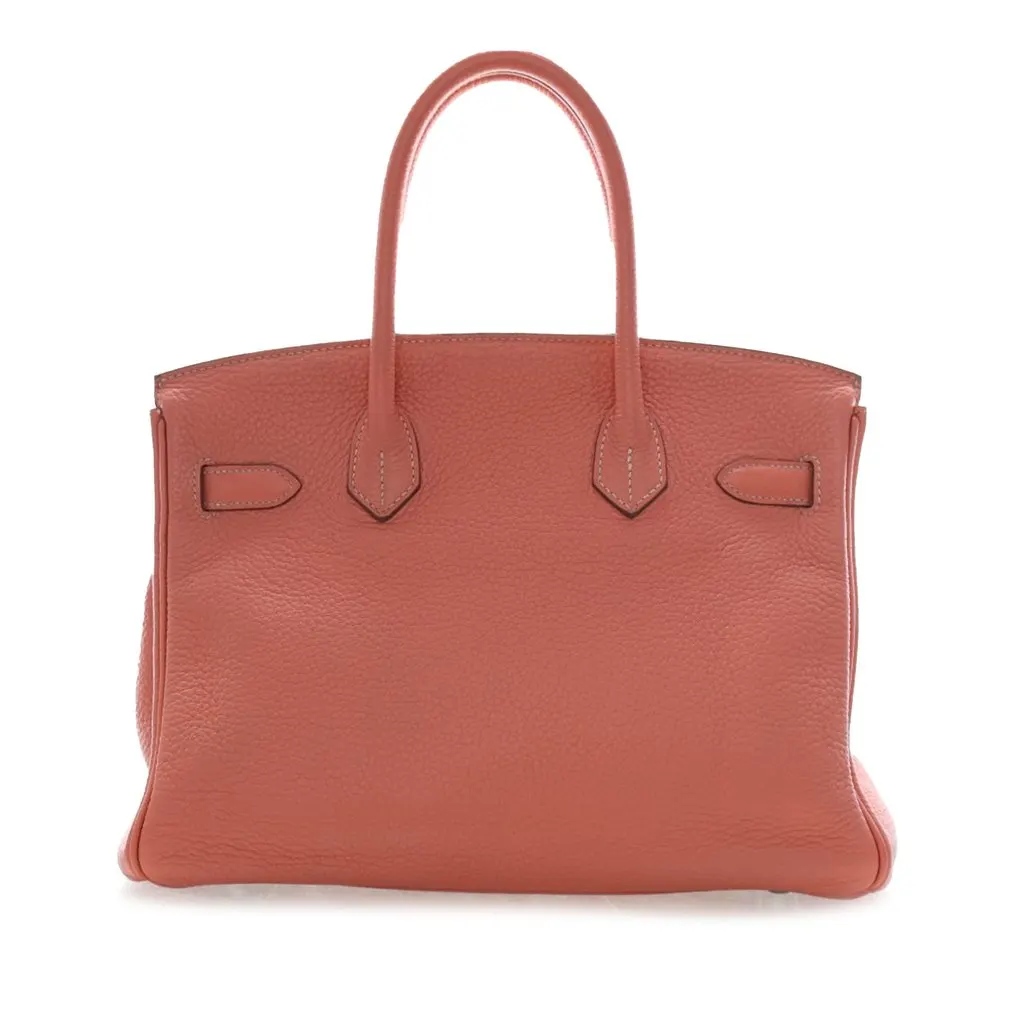 Hermès Clemence Birkin Retourne 30 Pink Leather Very good - Back View