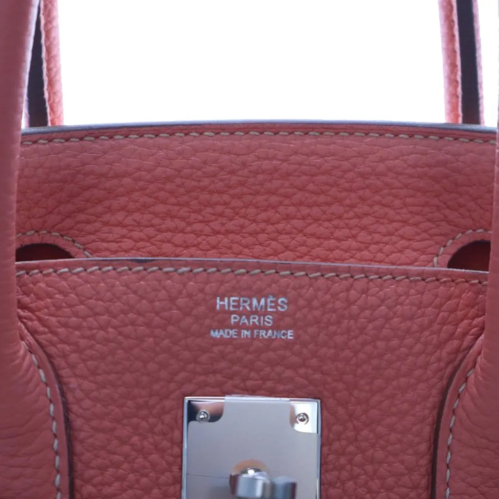 Hermès Clemence Birkin Retourne 30 Pink Leather Very good - Model View