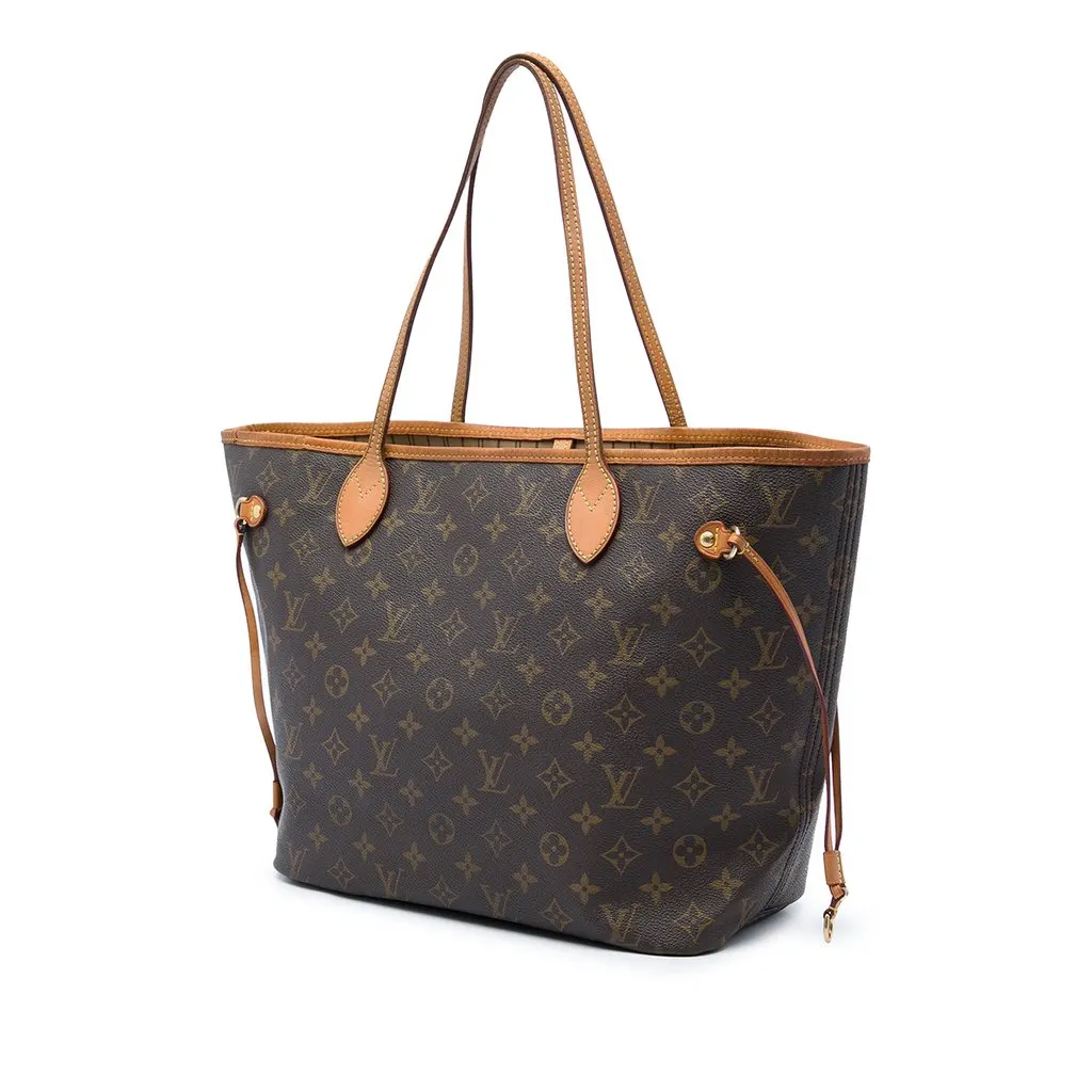 Louis Vuitton Monogram Neverfull MM Brown Canvas Very good - Back View