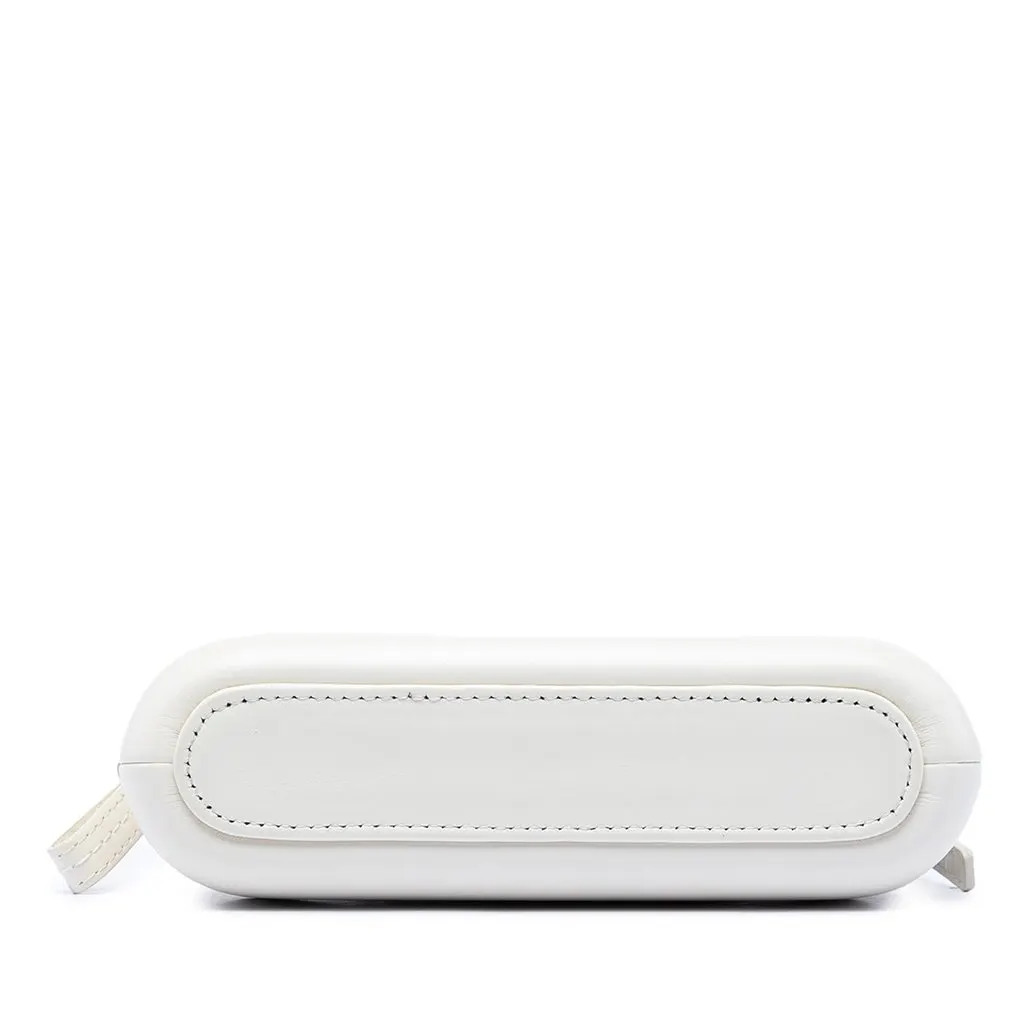 Chanel Quilted Aged Calfskin Gabrielle Clutch With Chain White Leather Very good - Inside View