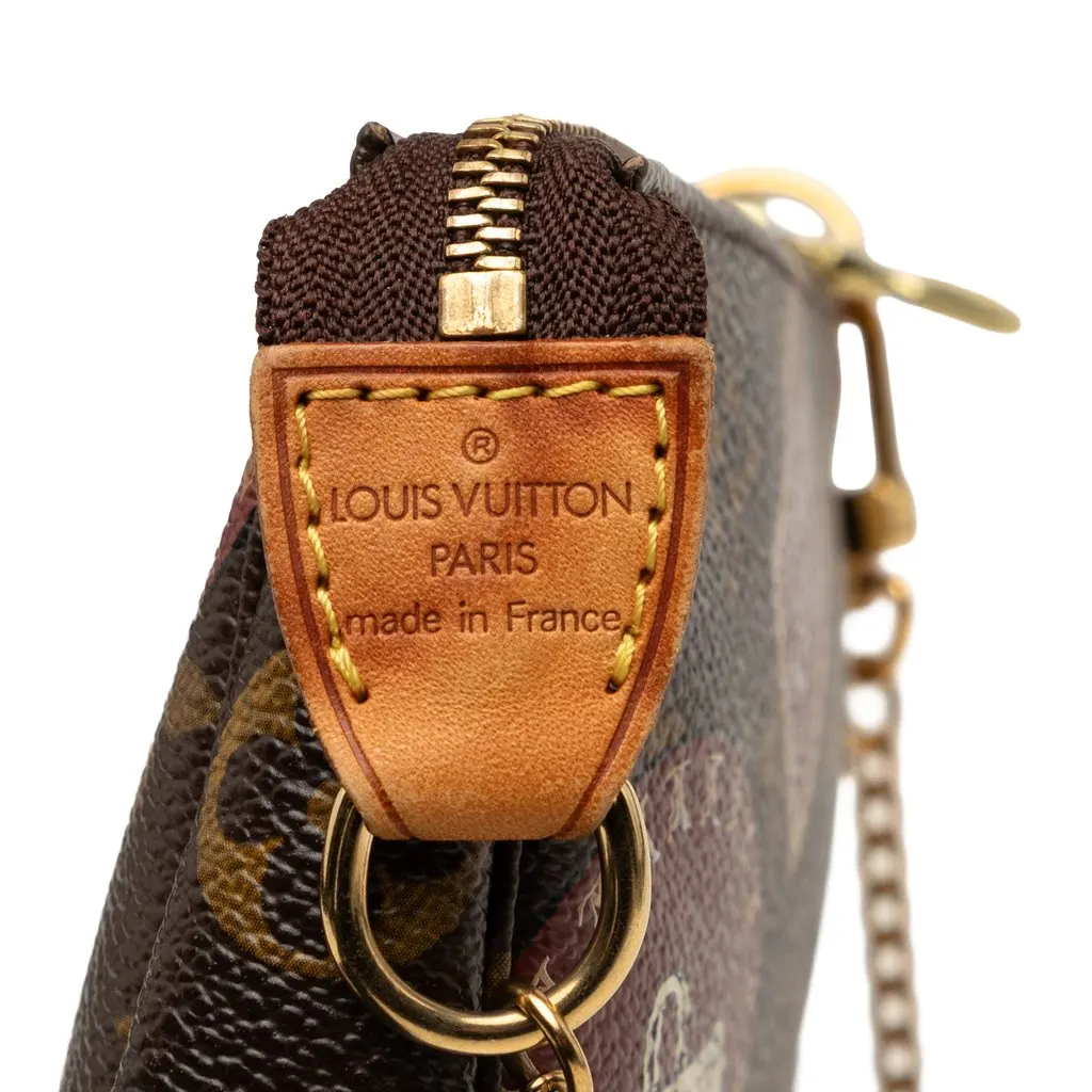 Louis Vuitton Monogram Patch Mini Pochette Accessoires Brown Very good - Box View