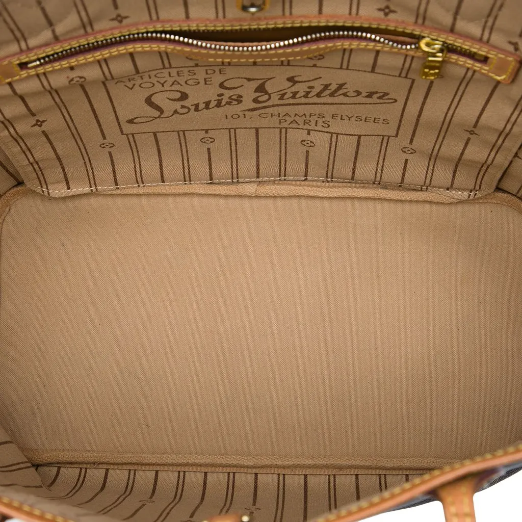 Louis Vuitton Monogram Neverfull MM Brown Very good - Model View