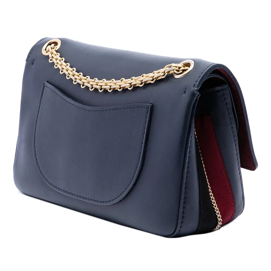 Chanel Calfskin Reissue 2.55 Medallion Nude Double Flap 225 Blue Leather Very good - Back View