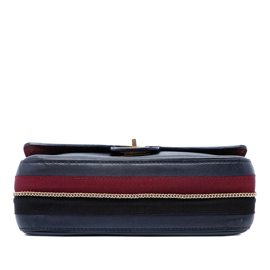 Chanel Calfskin Reissue 2.55 Medallion Nude Double Flap 225 Blue Leather Very good - Inside View