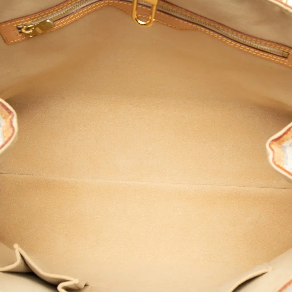 Louis Vuitton Damier Azur Hampstead MM White Canvas Good - Model View