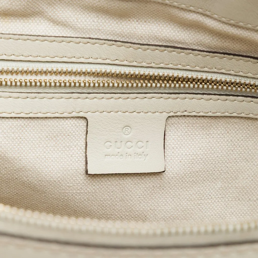 Gucci Guccissima Mayfair Satchel White Leather Very good - Box View
