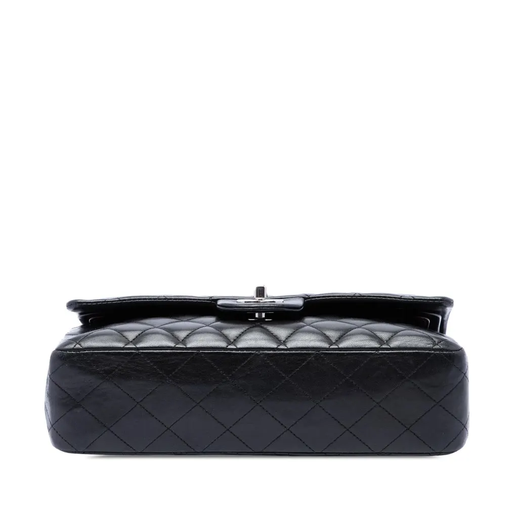 Chanel Medium Classic Lambskin Double Flap Black Leather Very good - Inside View