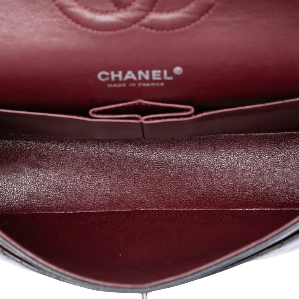 Chanel Medium Classic Lambskin Double Flap Black Leather Very good - Model View