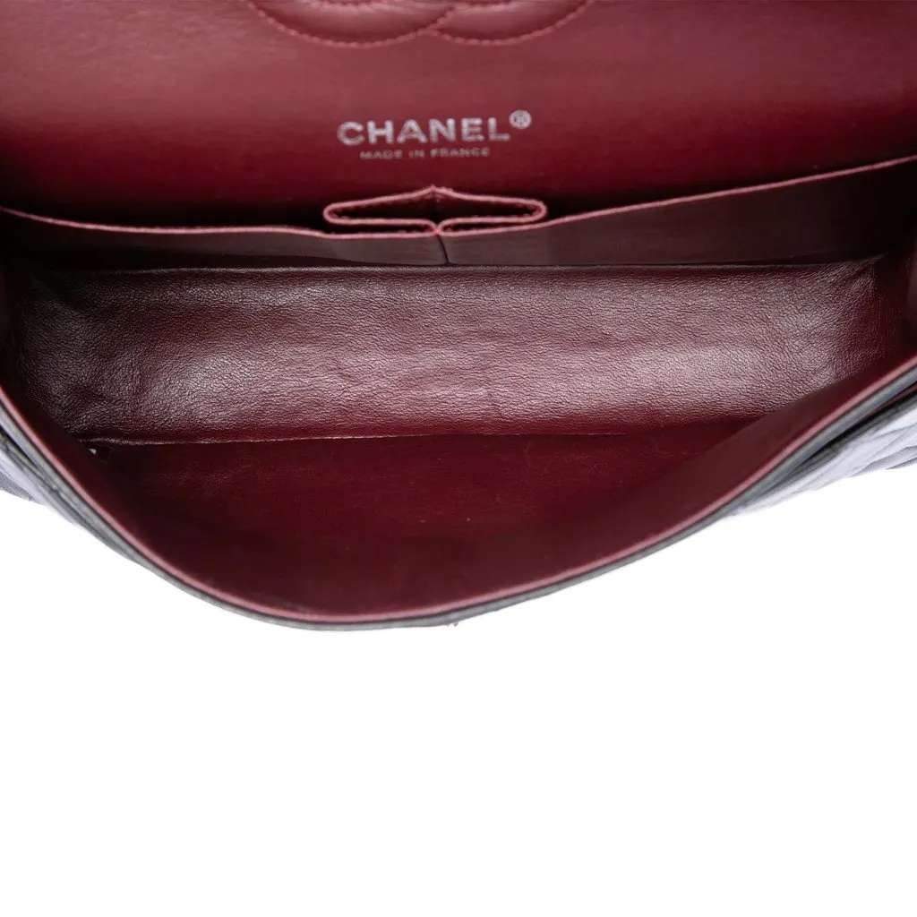 Chanel Medium Classic Lambskin Double Flap Black Leather Very good - Model View