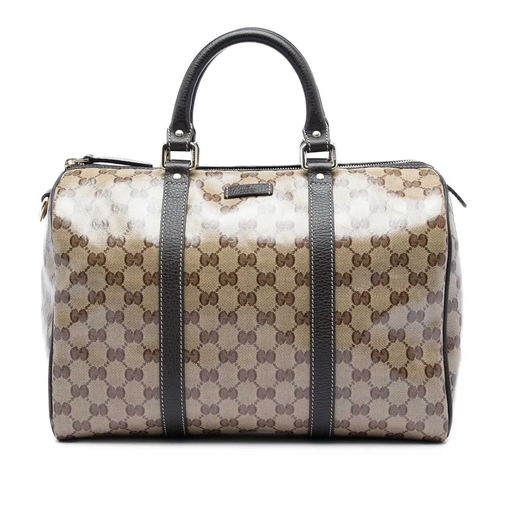 Gucci Medium GG Crystal Joy Boston Bag Beige Very good - Front View