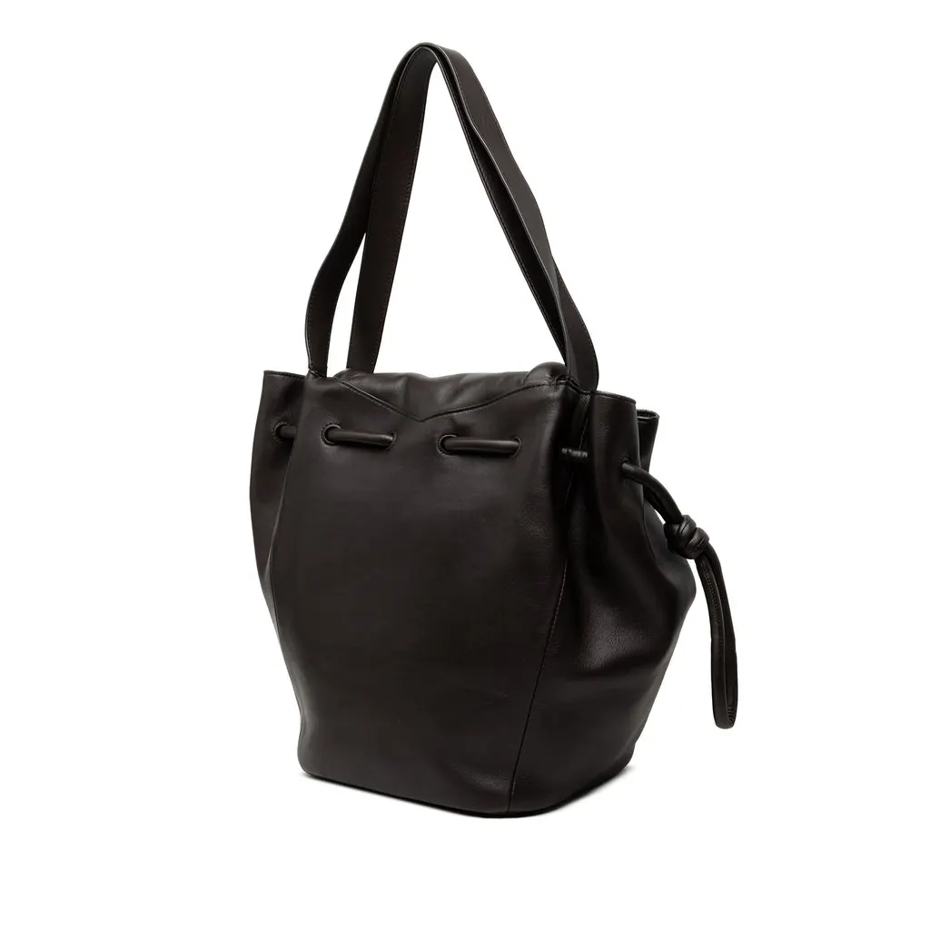 Bottega Veneta Large Leather Beak Tote Brown Leather Very good - Back View