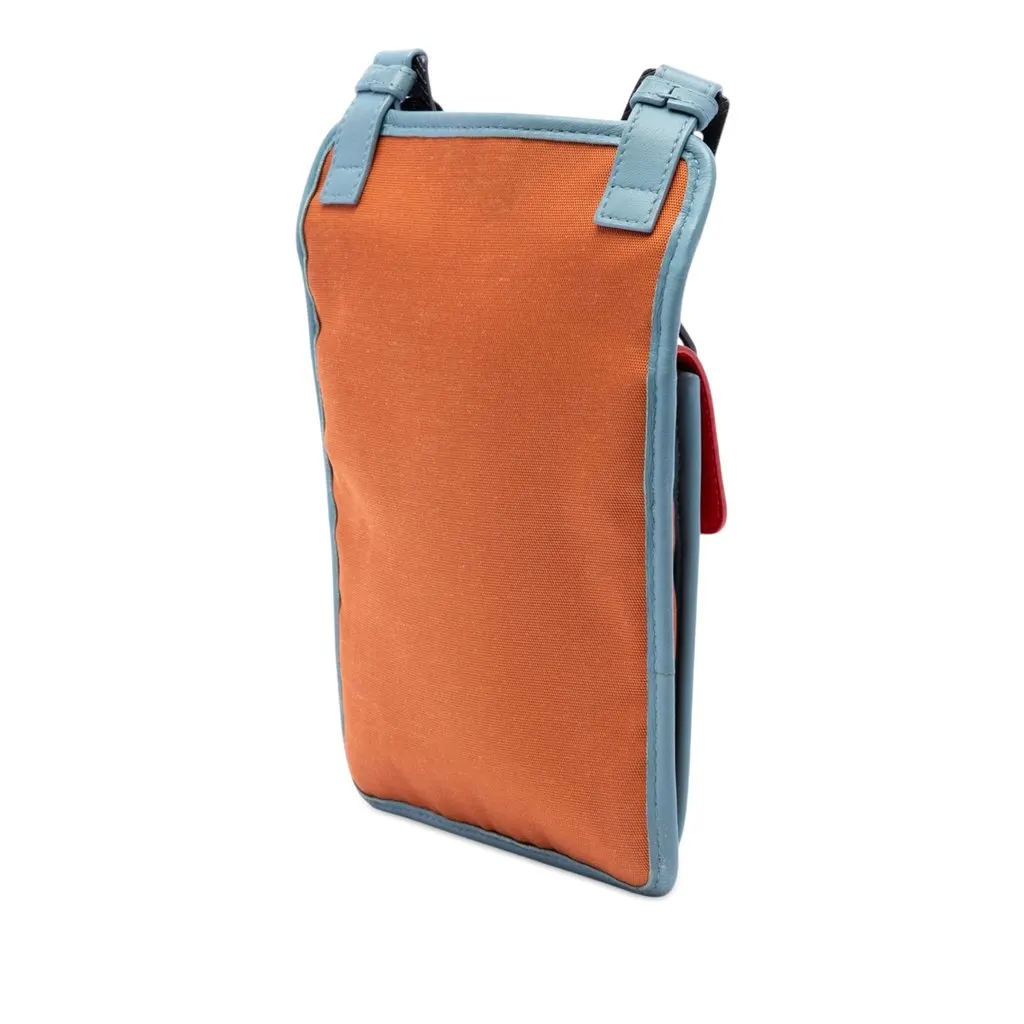 Bottega Veneta Nappa Intrecciato Trimmed Nylon High Tech Crossbody Orange Very good - Back View