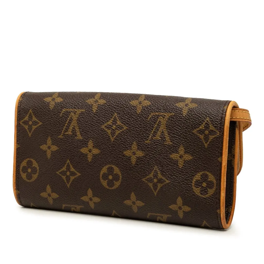 Louis Vuitton Monogram Pochette Twin PM Brown Canvas Very good - Back View