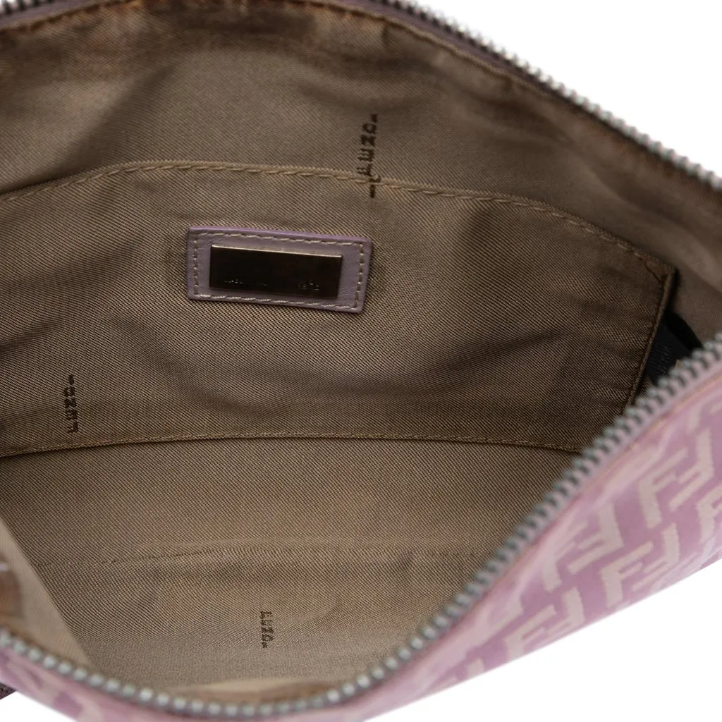 Fendi Zucchino Canvas Crossbody Pink Very good - Model View