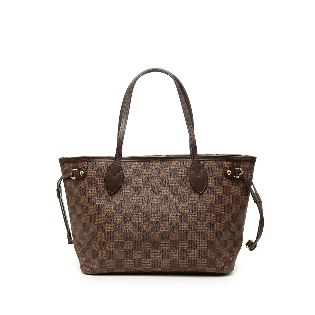Louis Vuitton Damier Ebene Neverfull PM Brown Very good - Front View