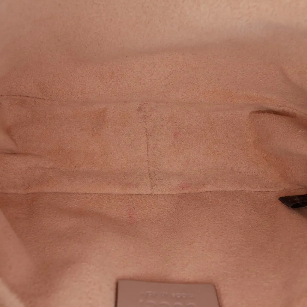 Gucci Mini GG Marmont Matelasse Calfskin Crossbody Brown Leather Good - Model View