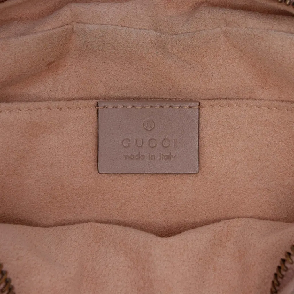 Gucci Mini GG Marmont Matelasse Calfskin Crossbody Brown Leather Good - Box View