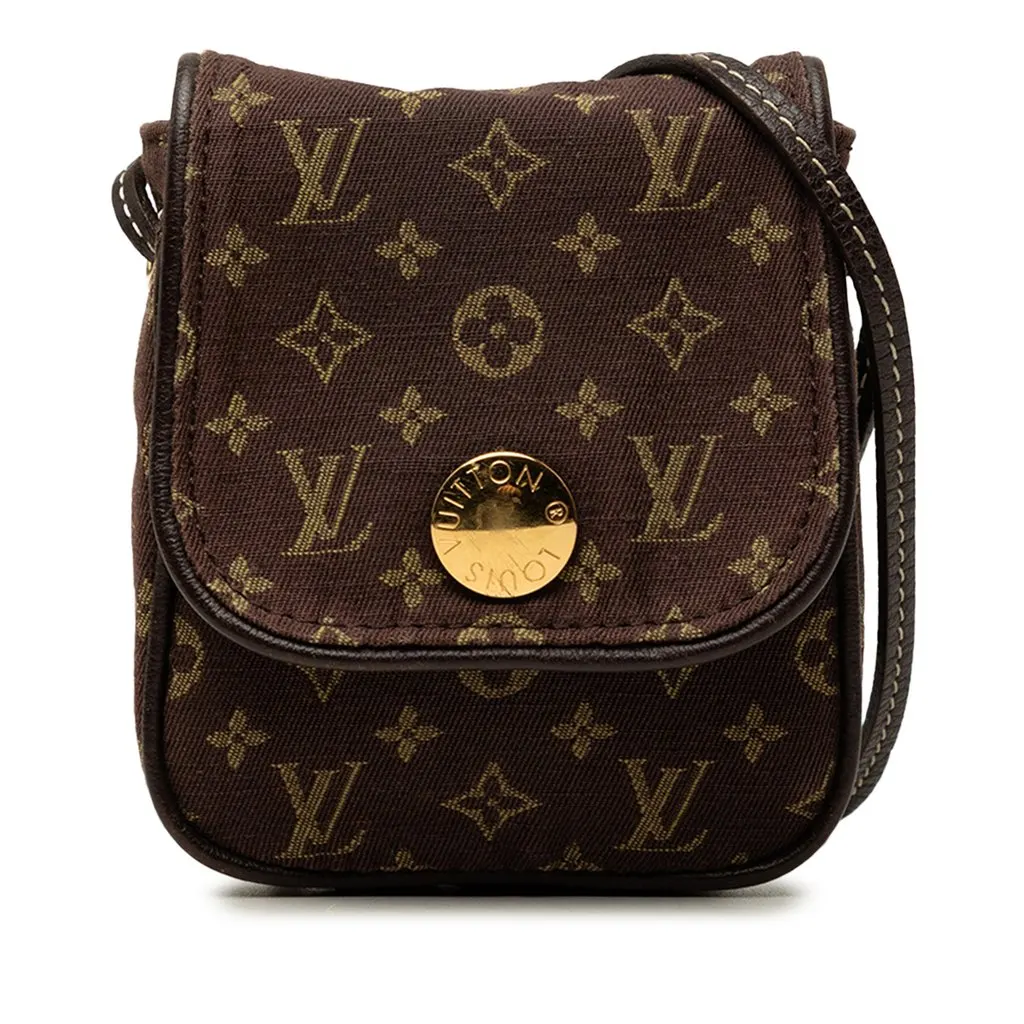 Louis Vuitton Monogram Mini Lin Pochette Cancun Brown Very good - Front View