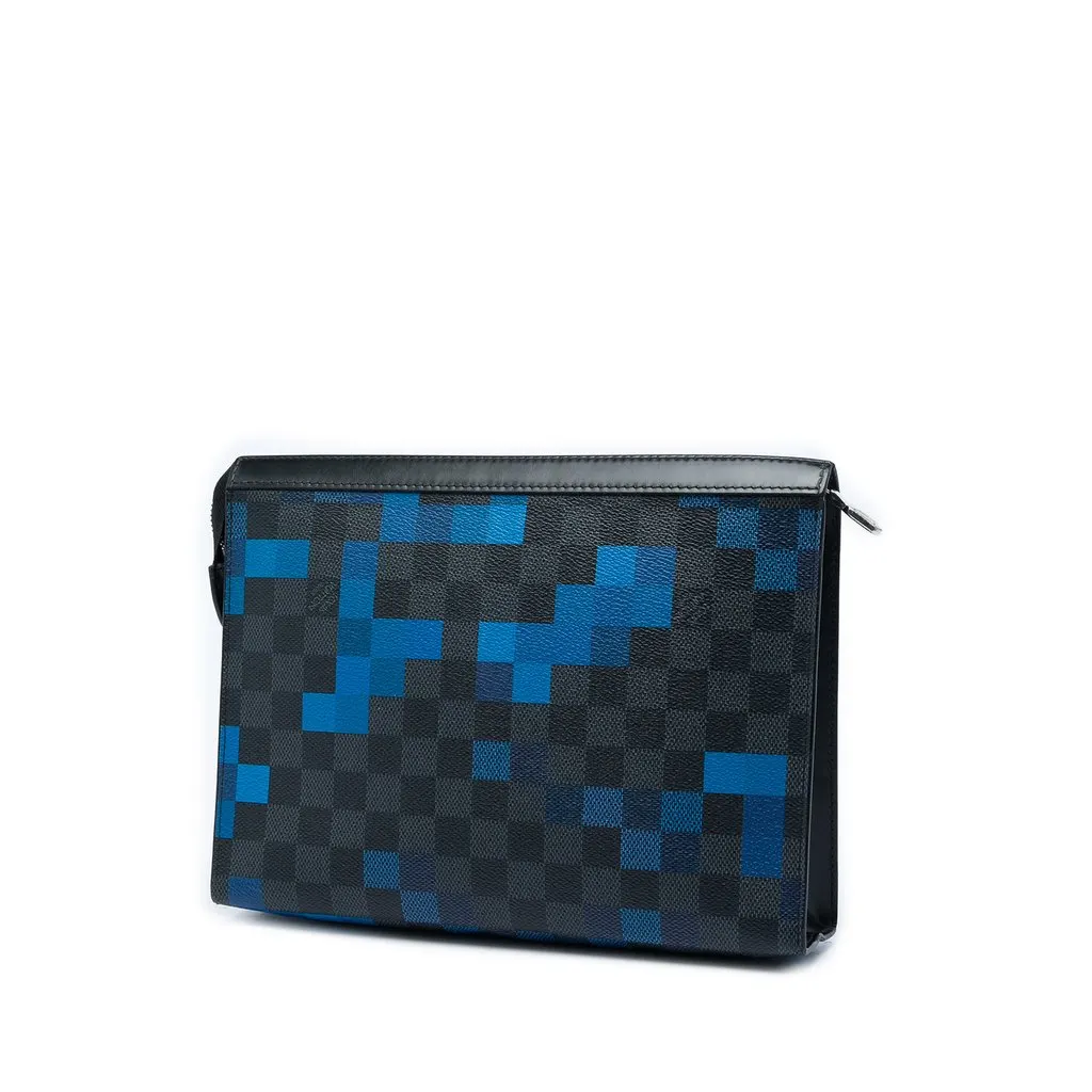 Louis Vuitton Damier Graphite Pixel Pochette Voyage MM MultiColor Very good - Back View