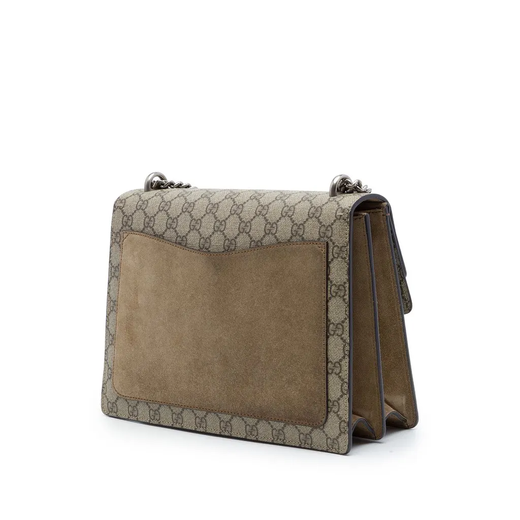 Gucci Medium GG Supreme Dionysus Shoulder Bag Beige Very good - Back View