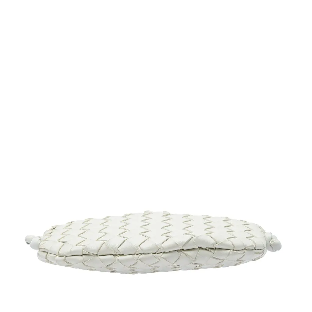 Bottega Veneta Small Lambskin Intrecciato Turn Pouch White Leather Very good - Inside View