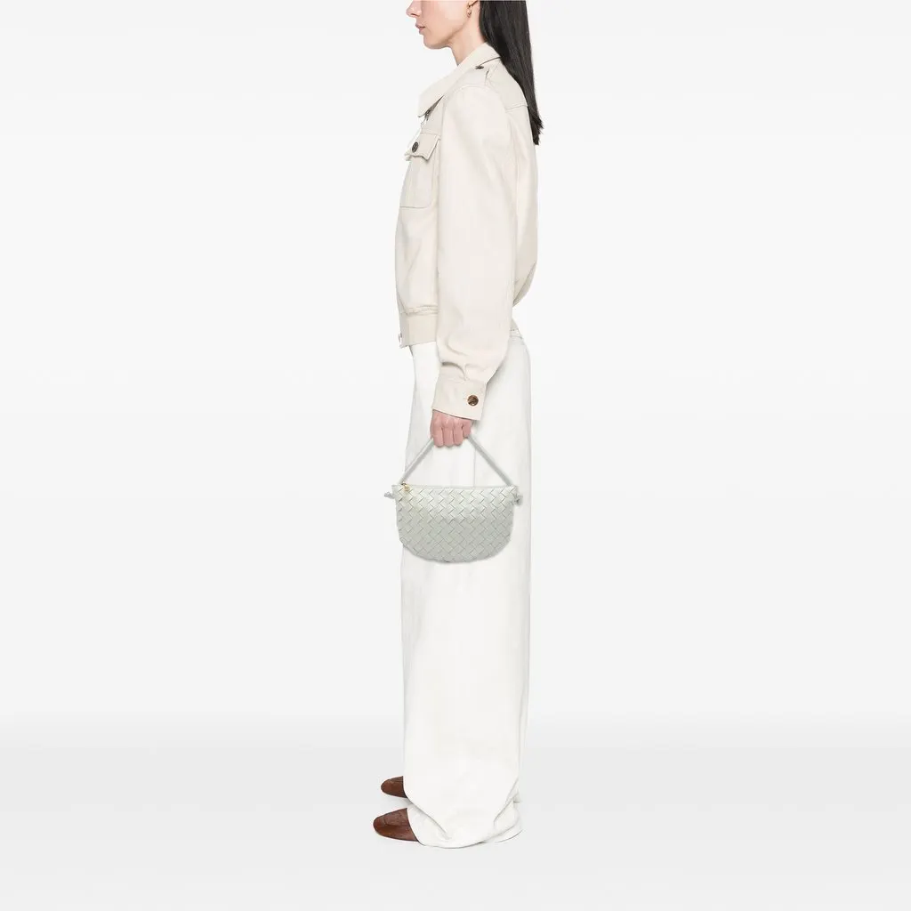 Bottega Veneta Small Lambskin Intrecciato Turn Pouch White Leather Very good - Box View