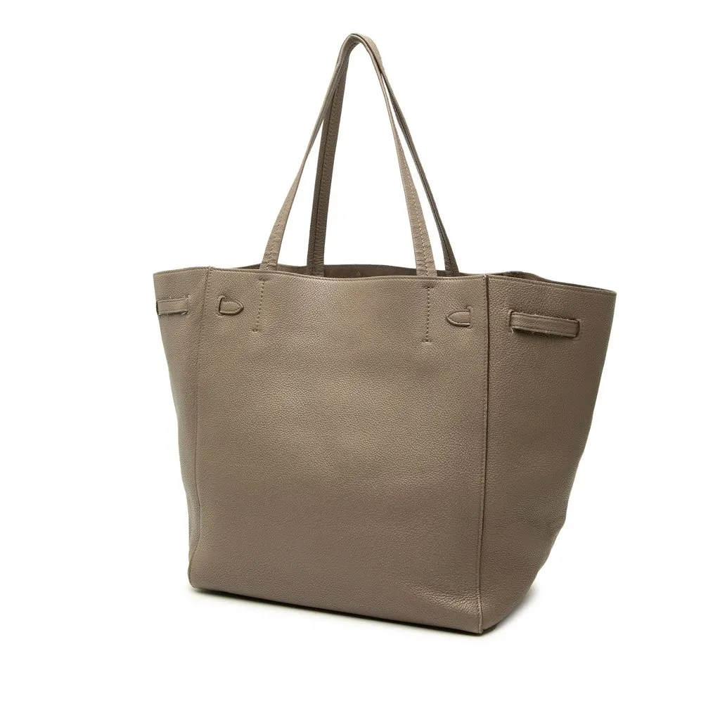 Celine Small Grained Calfskin Phantom Cabas Tote Brown Leather Very good - Back View