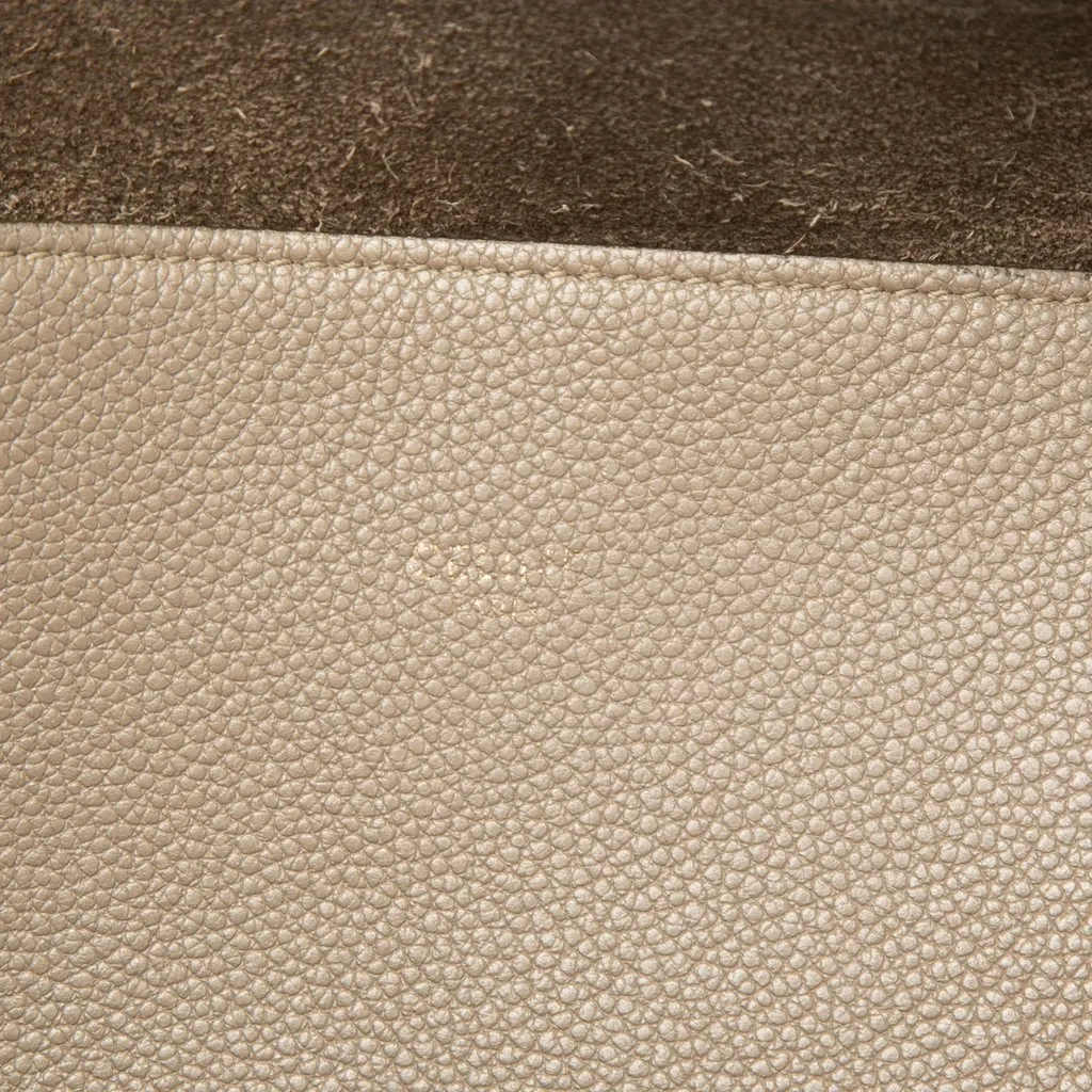 Celine Small Grained Calfskin Phantom Cabas Tote Brown Leather Very good - Box View