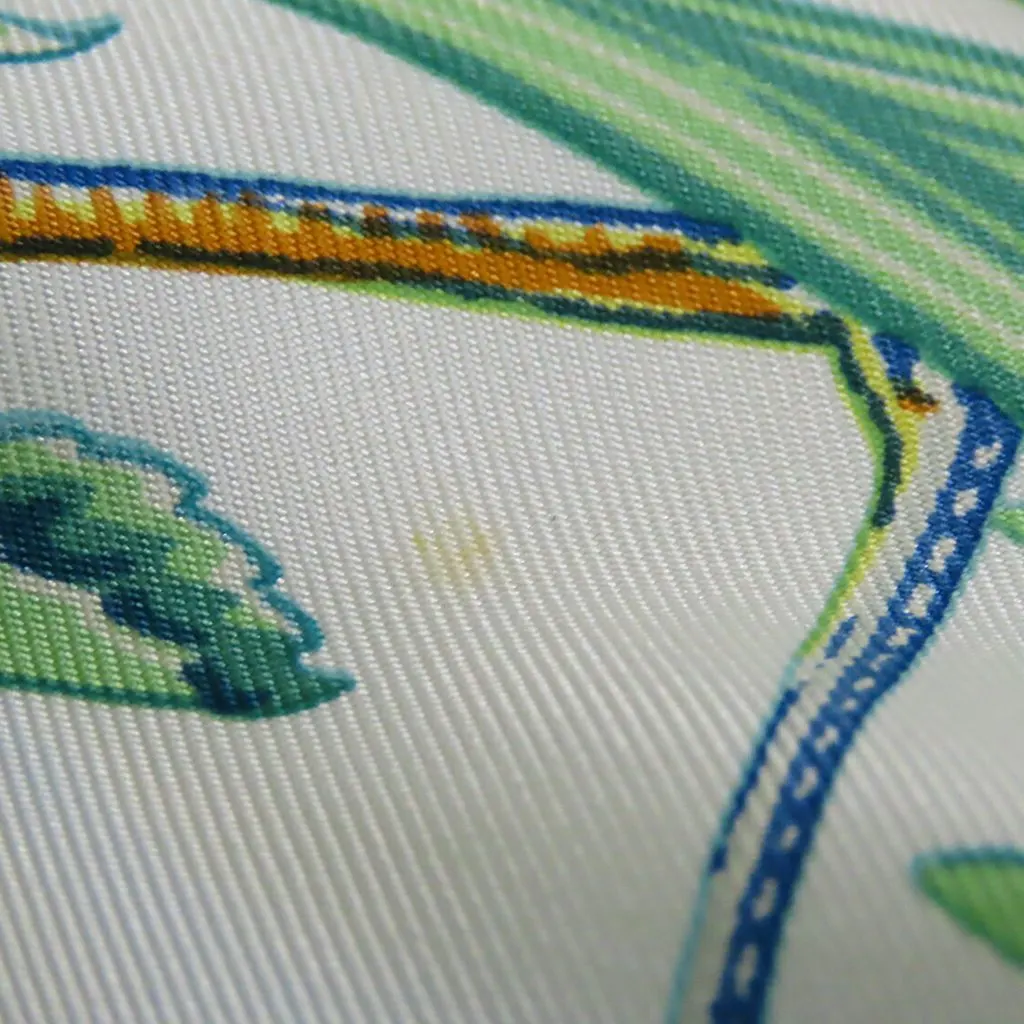 Hermès Au Bord Leau Silk Scarf 90 White Very good - Inside View