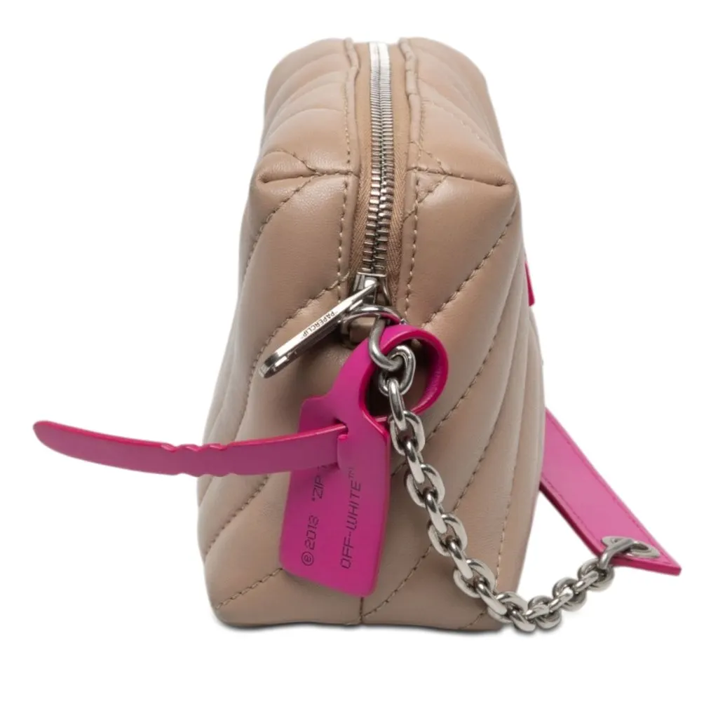 Off-White Matelasse Lambskin Jackhammer Camera Bag Brown Leather Very good - Back View