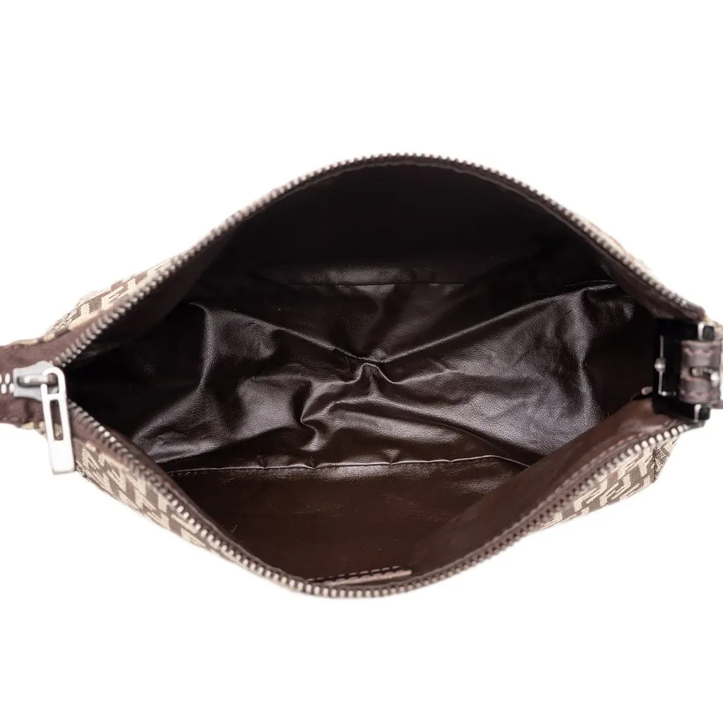 Fendi Zucchino Canvas Handbag Brown Canvas Very good - Model View