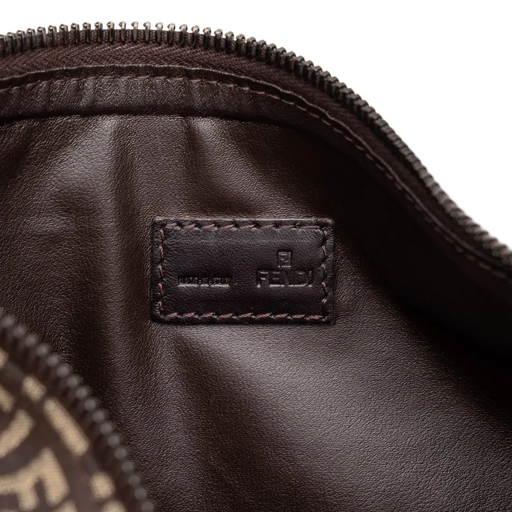 Fendi Zucchino Canvas Handbag Brown Canvas Very good - Box View