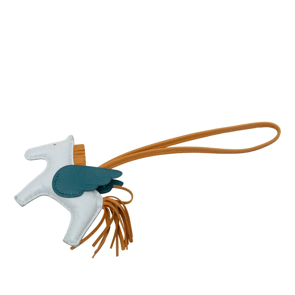Hermès Milo Lambskin and Swift GriGri Rodeo Pegase Bag Charm PM MultiColor Leather Very good - Front View