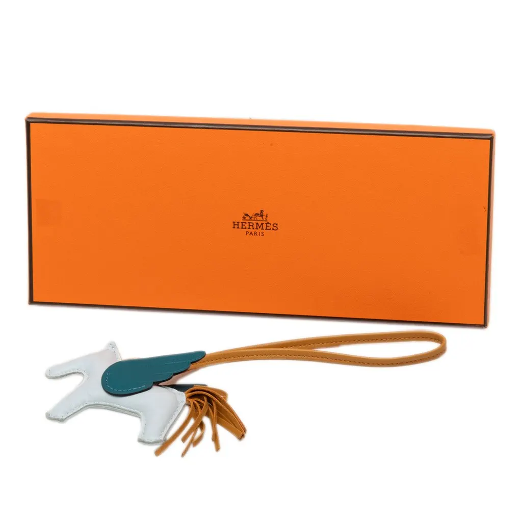 Hermès Milo Lambskin and Swift GriGri Rodeo Pegase Bag Charm PM MultiColor Leather Very good - Box View