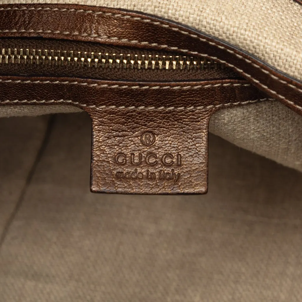 Gucci Metallic Calfskin Capri Chain Tote Brown Leather Very good - Box View