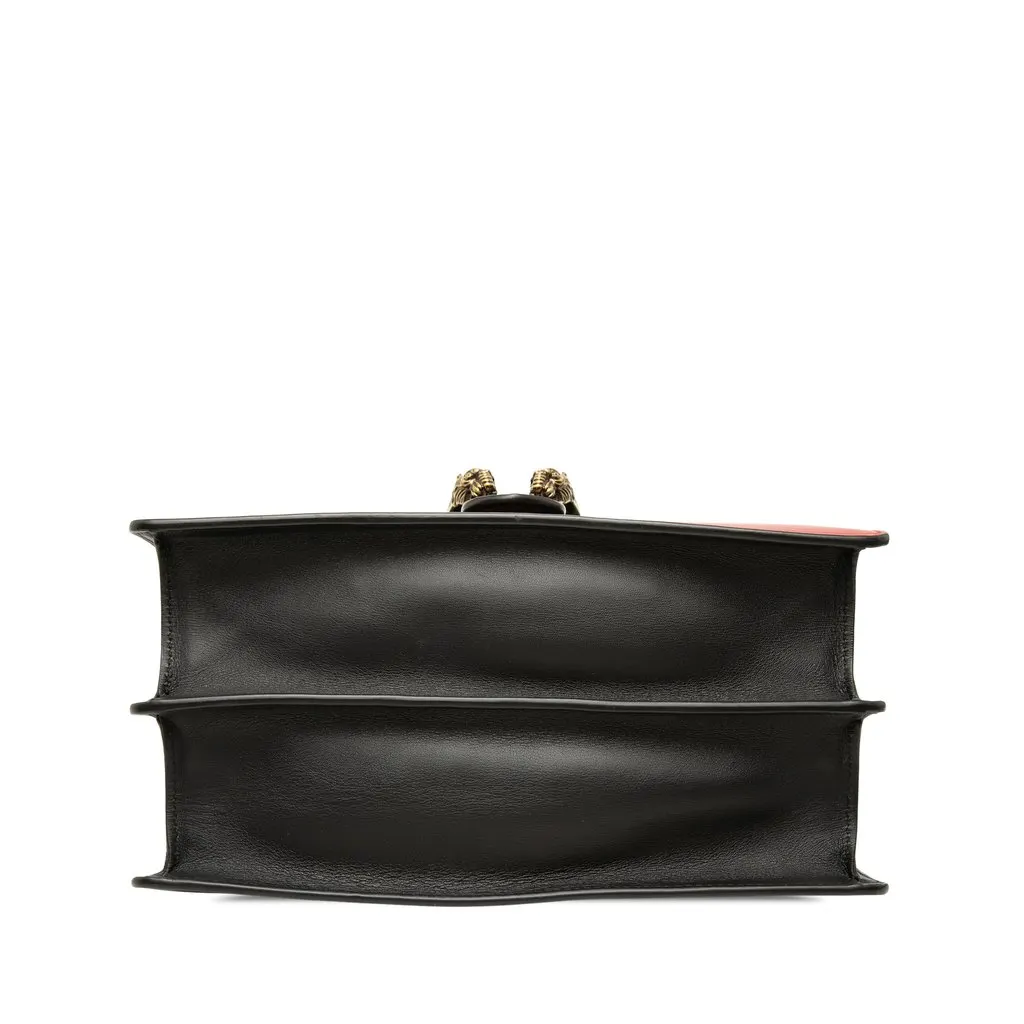 Gucci Medium Bamboo Dionysus Web Leather Satchel Black Leather Very good - Inside View