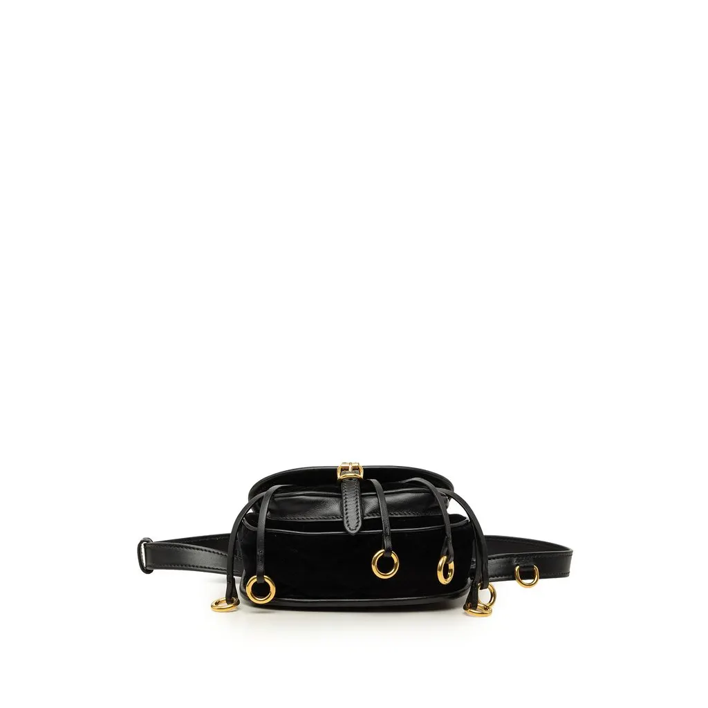 Prada Impuntu Velluto Corsaire Crossbody Black Velvet Very good - Inside View