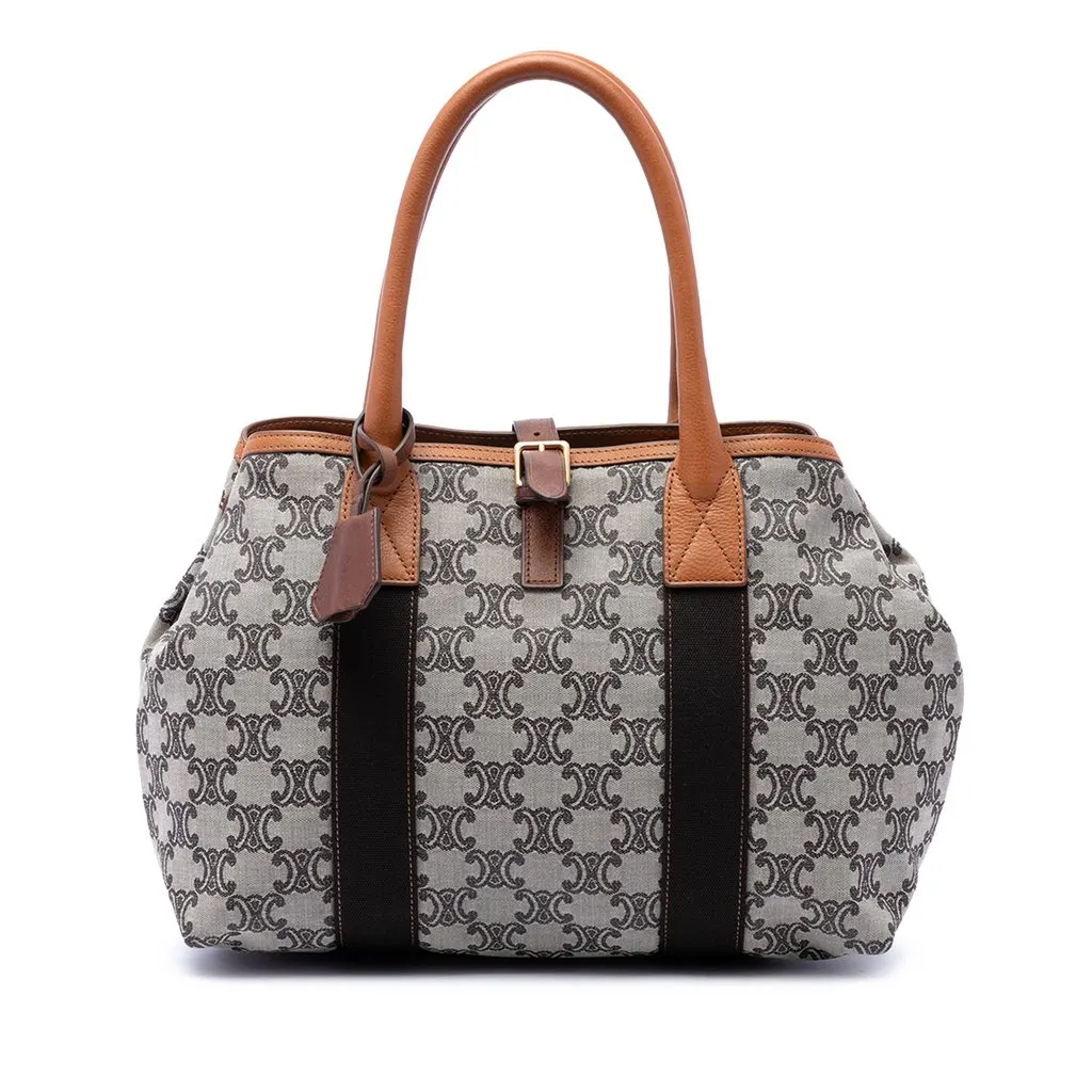 Celine Macadam Canvas Tote Beige Canvas Very good - Front View