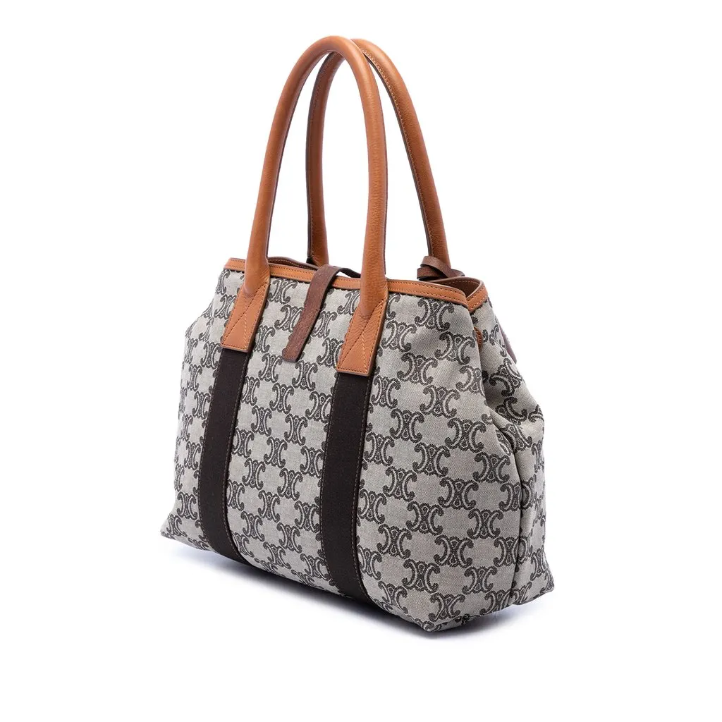 Celine Macadam Canvas Tote Beige Canvas Very good - Back View