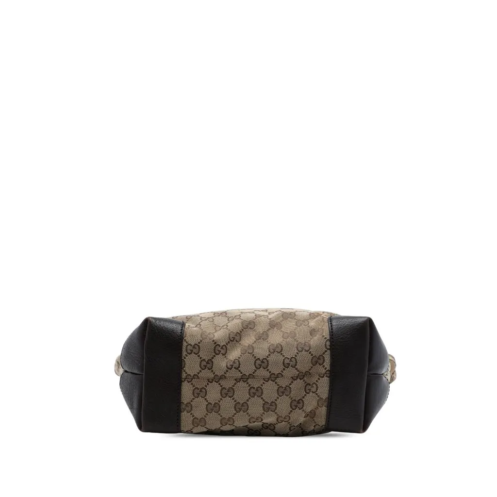 Gucci GG Canvas GG Charm Tote Beige Canvas Good - Inside View