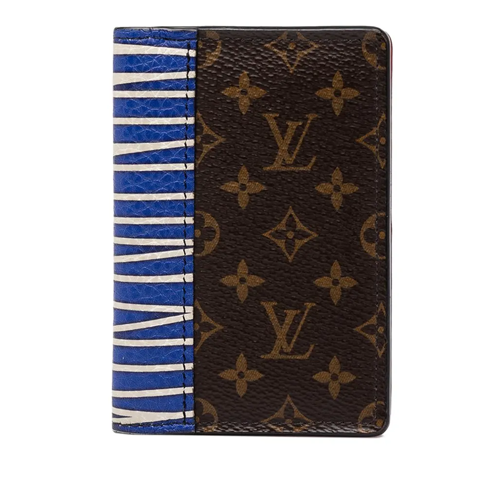 Louis Vuitton Monogram Patchwork Pocket Organizer Brown Leather Good - Front View