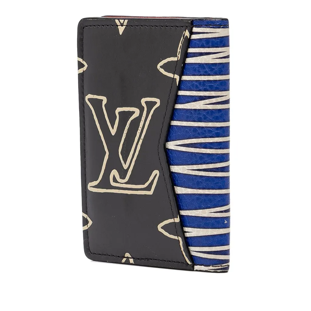 Louis Vuitton Monogram Patchwork Pocket Organizer Brown Leather Good - Back View