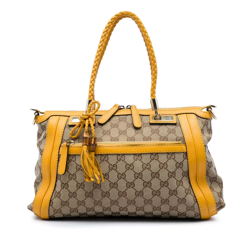 Gucci GG Canvas Bella Satchel Beige Very good - Front View