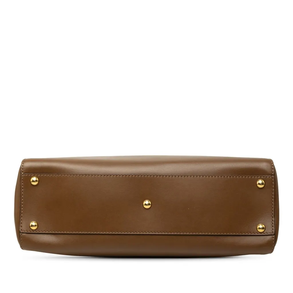 Fendi Medium Leather Peekaboo Iconic Satchel Brown Leather Very good - Inside View