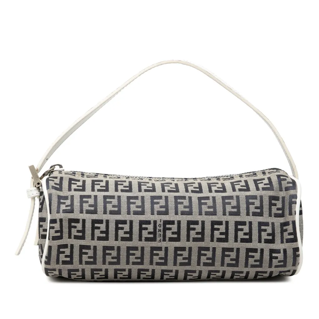 Fendi Zucchino Canvas Barrel Pochette MultiColor Very good - Front View