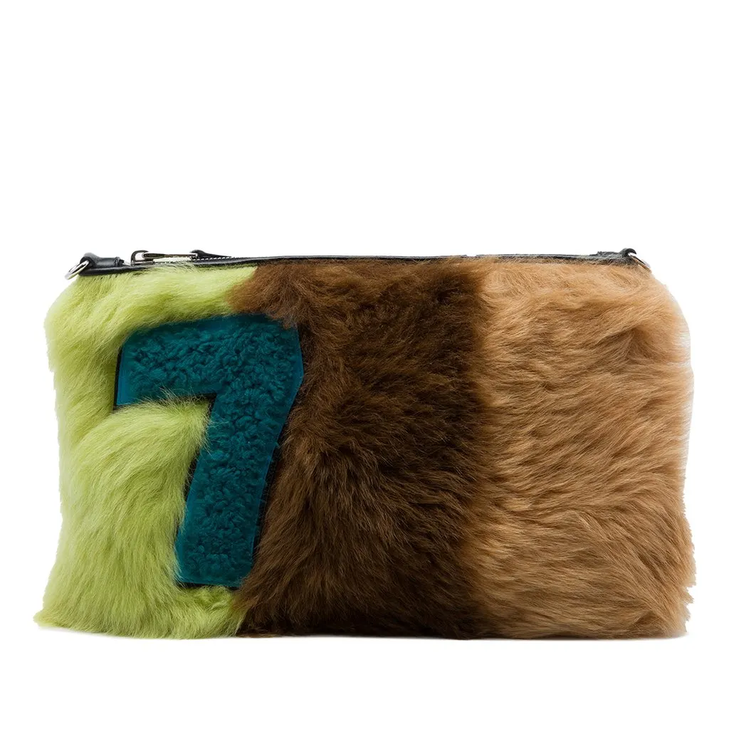 Miu Miu Fur Montone Stripe Crossbody
