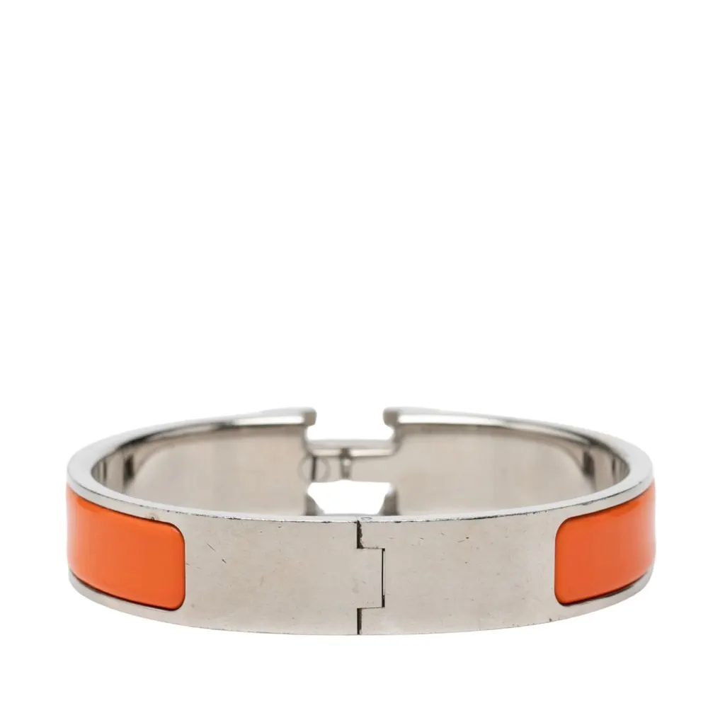 Hermès Narrow Enamel Clic H Bracelet PM Orange Very good - Inside View