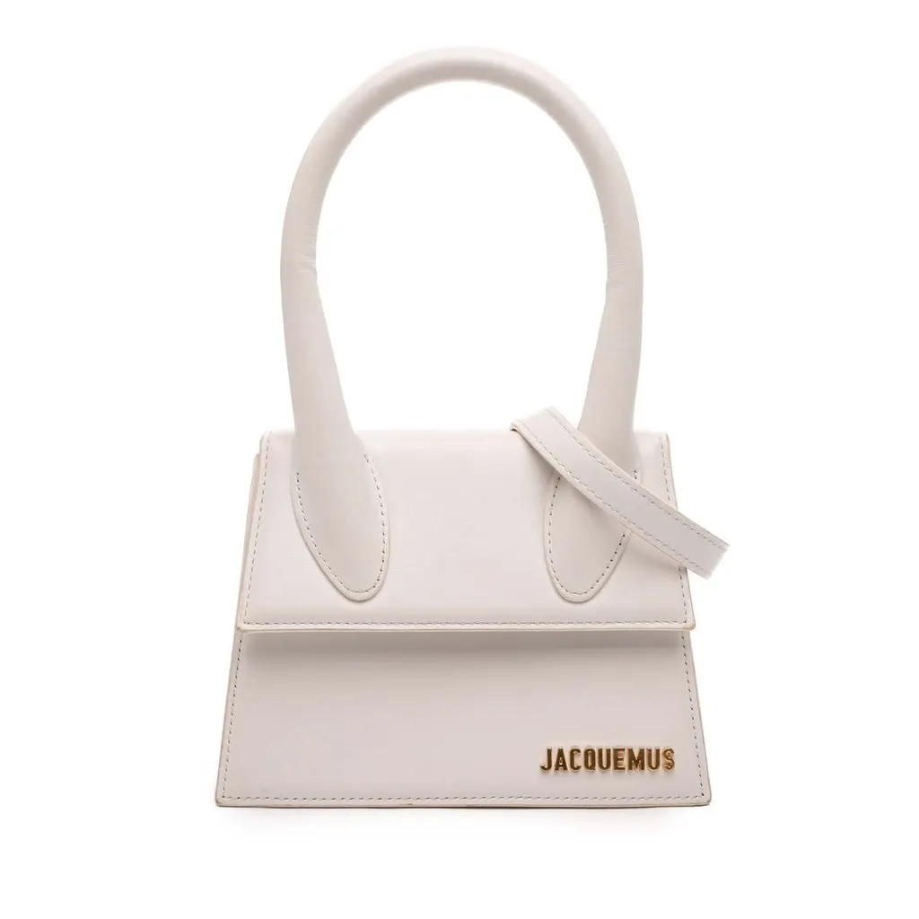 Jacquemus Leather Le Chiquito Moyen White Leather Very good - Front View